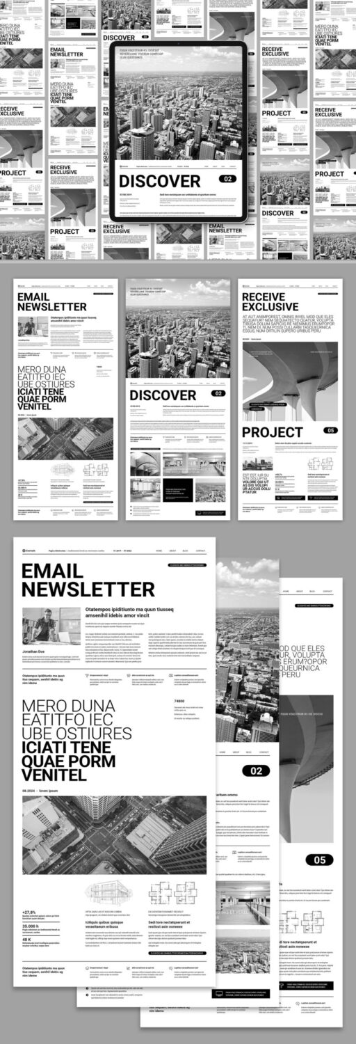 email newsletter, newsletter template