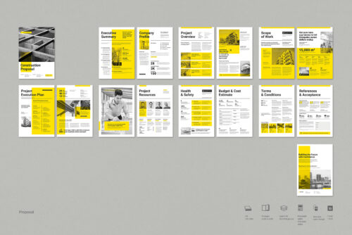 Construction Proposal InDesign Template — A4 & US Letter - Image 4